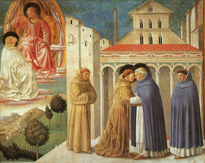 Benozzo Gozzoli The Meeting of Saint Francis and Saint Domenic France oil painting art